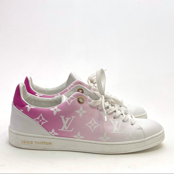 Authentic Louis Vuitton Frontrow Sneakers Pink White 37.5 - Picture 1 of 13